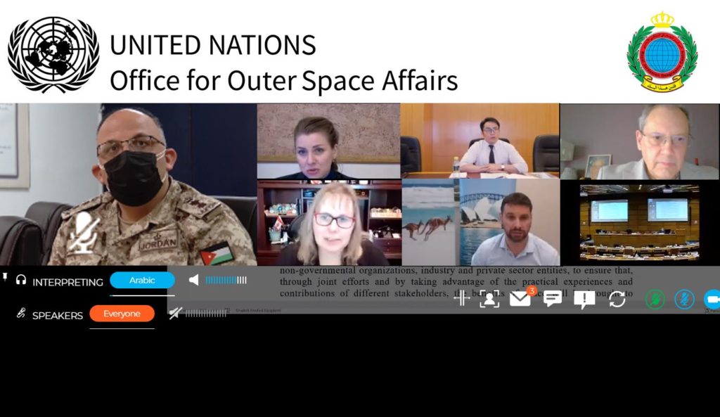 The Royal Geographical Center chairs the meetings of the Working Group on the Space Agenda 2030